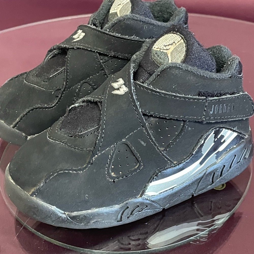 Nike Air Jordan 8 Retro BT Chrome Basketball Shoes 305360-003 Toddler Sz 7c